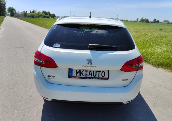 Peugeot 308 cena 38900 przebieg: 210547, rok produkcji 2015 z Szczucin małe 254